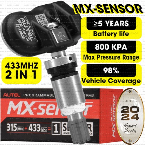 Autel MX-Sensor 315MHz & 433MHz Programmable TPMS Universal Tire Pressure Sensor - Picture 1 of 12