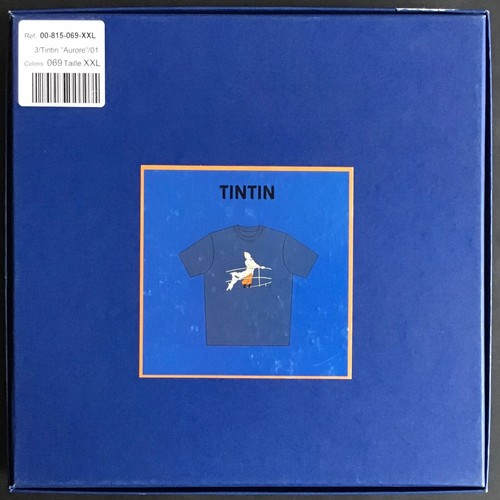TINTIN Boîte teeshirt Tintin « Aurore » vide Moulinsart Bon état - Imagen 2 de 5