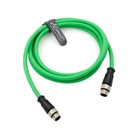 Shielded Flexible Ethernet Camera Cable M12 4Pin D-Code Male to 4Pin D-Code Male