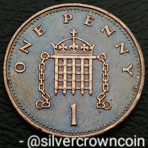 UK Great Britain 1 Penny 1985. KM#935. One Cent coin. Elizabeth ll. Portcullis.  - Picture 1 of 7