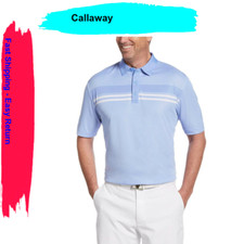 Callaway® Men’s Birdseye Block Polo,Cornflower Blue Size: L