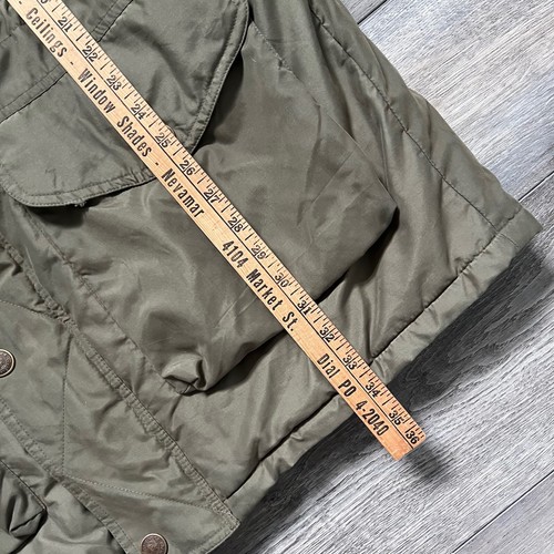 Vintage Weather Proof Mens Medium Green Full Zip Jacket Parka Pockets Hooded - Picture 11 of 11