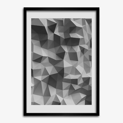 Tulup Foto auf MDF Wanddekoration Kunst Wohnzimmer 70x100cm Abstraktion Dreiecke