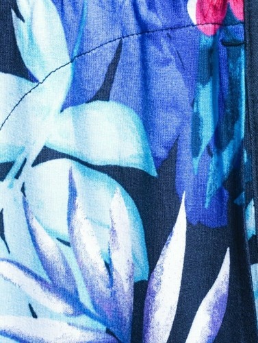 2 PCS GRAY TOP SECRET TREASURES & NAVY FLORAL CAPRI PANTS PAJAMA 3X - Picture 6 of 12