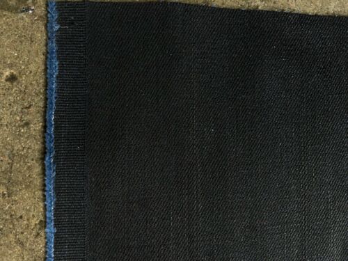11 oz Black Denim with Blue Weft Cotton Poly Blend USA MADE Fabric By the yard - Picture 2 of 4