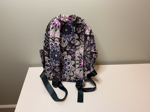 VERA BRADLEY Floral Lila Tapiz Campus Laptop Mochila Escuela, Sin Acolchado - Imagen 4 de 12