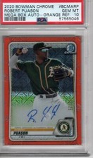 2020 Bowman Chrome Mega Box Robert Puason Auto - Orange REF PSA 10 
