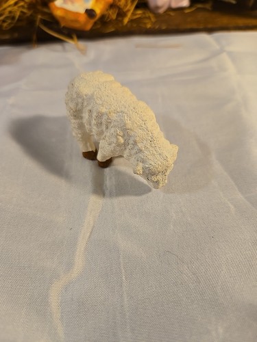 Vintage Chalkware Nativity 11 Piece Figurine Set W/ Stable  Christmas  - Picture 14 of 24