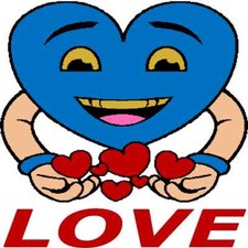 30 Custom Blue Sharing Heart Personalized Address Labels