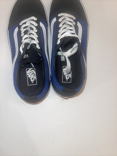 Vans Old Skool schwarz blau Canvas Schnürschuhe Skate Turnschuhe Schuhe-Jugend Größe 6 - Bild 8 von 10