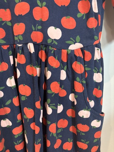 HANNA ANDERSSON TWIRL APPLE PRINT SKATER DRESS 130 8 - Picture 3 of 4