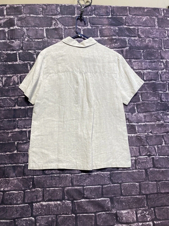 Blusa Josephine Chaus Sport de Linho Feminina Grande Bege Praia Minimalista Resort Vaca - Imagem 2 de 4