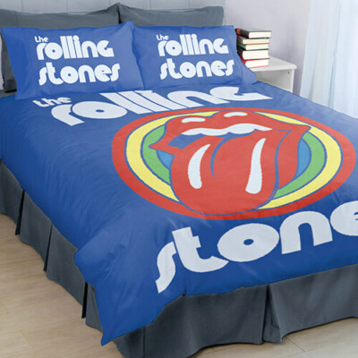 Rolling Stones Queen Bed Quilt Doona Duvet Cover Birthday Fathers