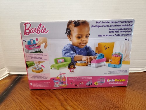 Fisher Price Little People Barbie Musical Party Playset Piano Music New - Picture 3 of 7