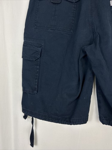 Pro Club Y2k Mens Size 36 Navy Baggy Outdoor Hip Hop Cargo Shorts Cotton 36x12 - Picture 9 of 14