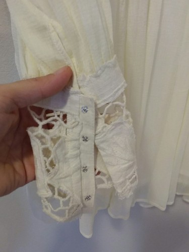 Free people ivory babydoll mini dress tunic top sz 2 S NWT $168 - Picture 12 of 12