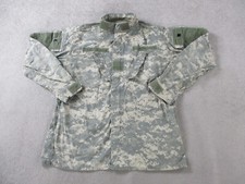 Military Jacket Mens Medium Long Combat ACU Shirt Digital Camo Army Uniform Coat