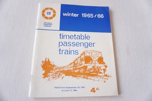 Winter 1965 CIE Irish Railway Train Railway Timetable Ireland  - Picture 1 of 8