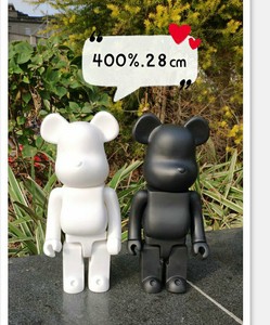 Bearbrick 400 DIY Paint Color White PVC Action Figure Toy 28CM Be@rbrick TOY G