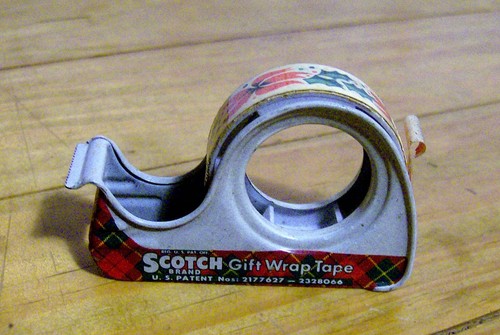 RARE vintage 1950s SCOTCH gift wrap TAPE dispenser metal tin 3M OFFICE SUPPLY - Picture 3 of 3
