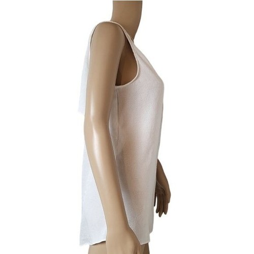 NYDJ Womens V Neck White Sleeveless Blouse Blouse Minimalist Basic Work Career - Picture 3 of 5
