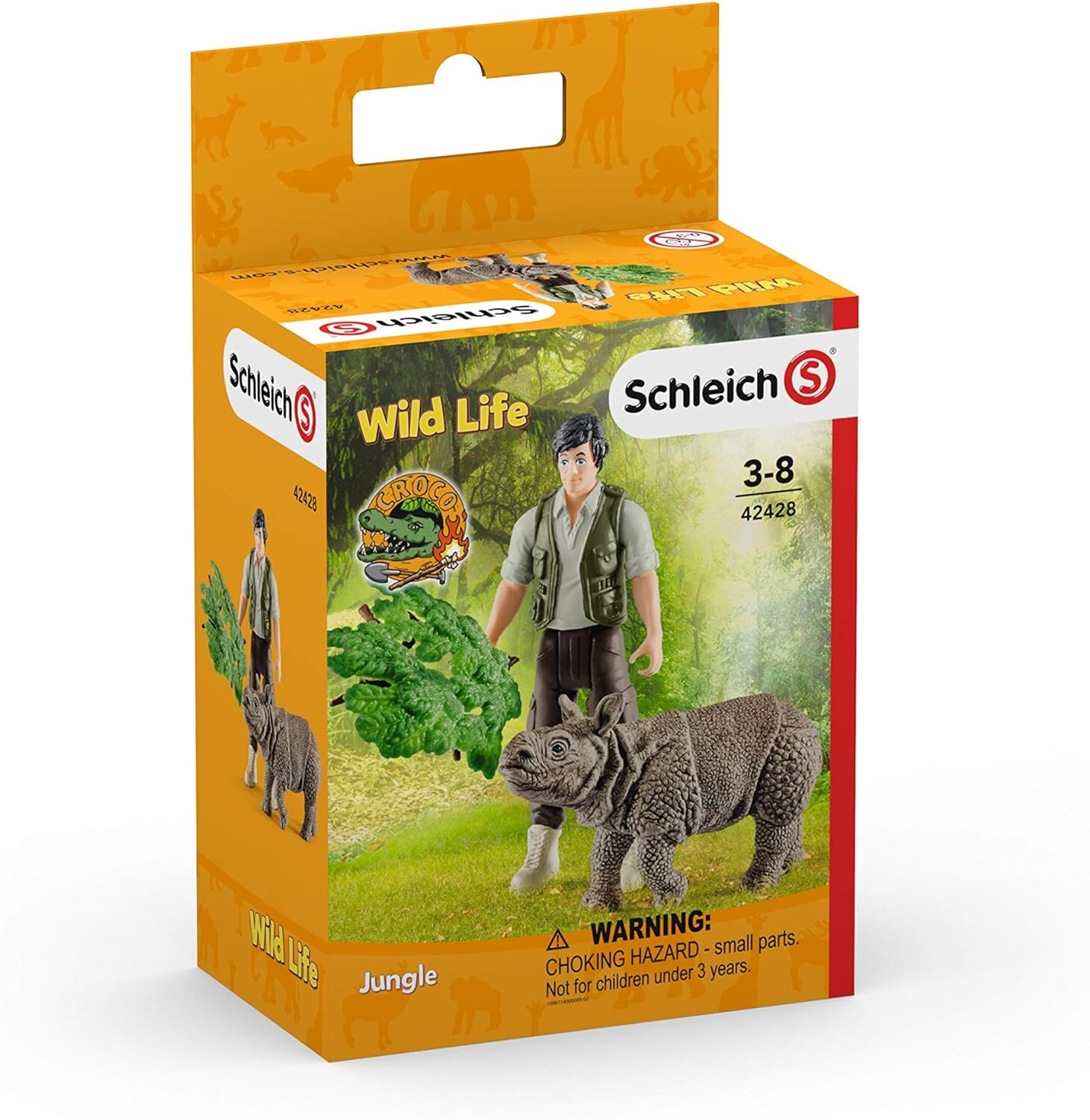 Schleich 42428 - Ranger und Nashorn Starter-Set, 3 Jahre to 8 Jahre