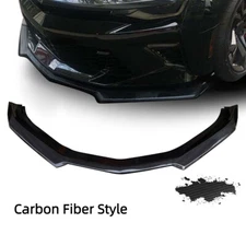 ABS Front Bumper Lip Spoiler Fits For Chevy Camaro 1LE Style Carbon Fiber Look