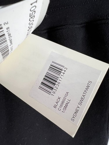 $248 Nuevos Pantalones de chándal John Elliott Sydney 100 % algodón negros talla grande XS - Imagen 5 de 7