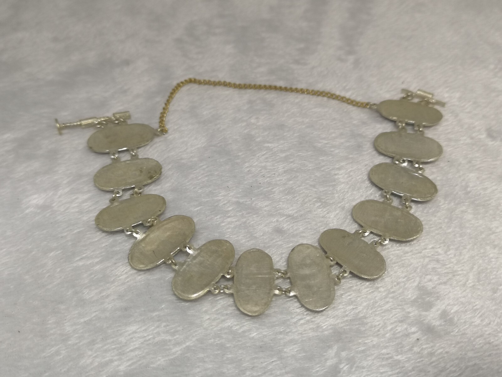 BEAUTIFUL ANTIQUE ENAMEL SOLID SILVER BRACELET 14… - image 5