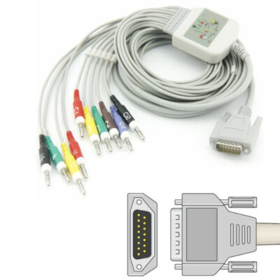 10Lead Banana Plug EKG/ECG Cable suitable to Nihon Kohden CCG-1250A