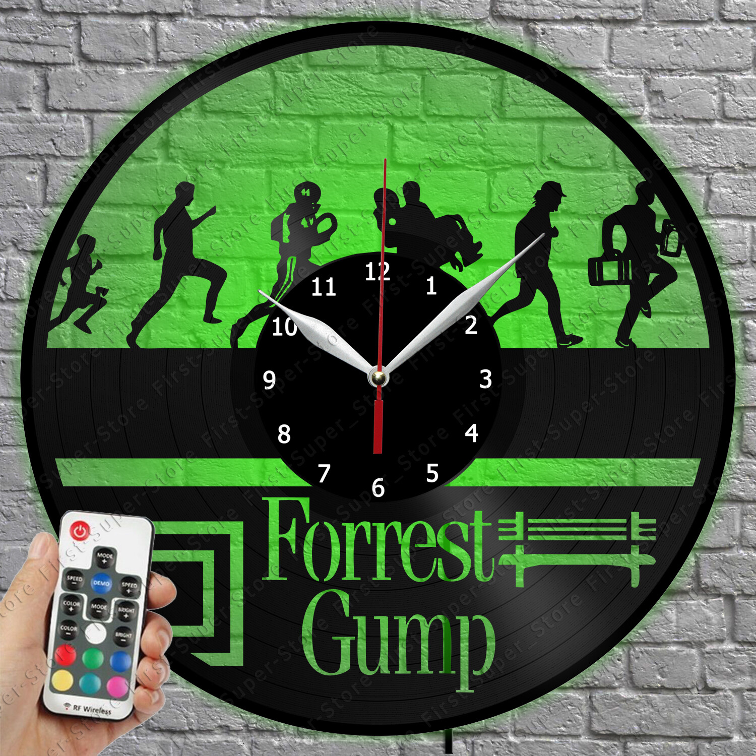 LED Clock Forrest Gump Vinyl Record Wall Clock with LED Light 1109