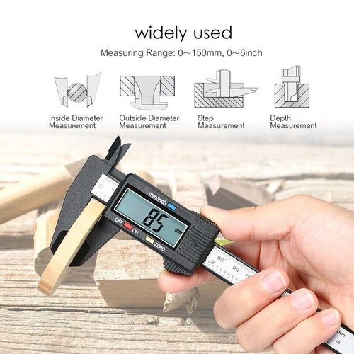 Digital Caliper 6"150mm Micrometer LCD Gauge Vernier Electronic Measuring Ruler - Picture 10 of 12