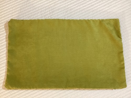 Copricuscino decorazione velluto in velluto verde burnout metà secolo moderno 12x 19"" ottime condizioni - Foto 3 di 7