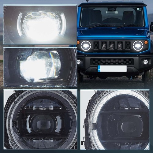 Faro delantero LED dinámico DRL negro para Suzuki Jimny JB74 2019-2024 2025 - Imagen 6 de 11
