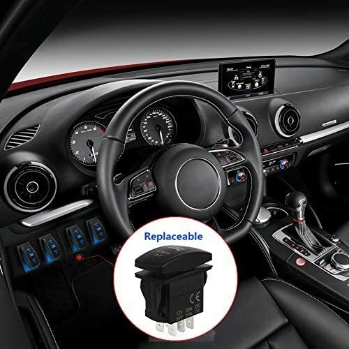 Polaris Ranger 1000XP 2021 interruptor cabrestante universal Rocker 7 pines - Imagen 7 de 7