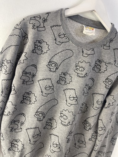 The Simpsons Sweater Womens Medium Forever 21 Pullover Sweatshirt Crop N249 - Picture 2 of 8