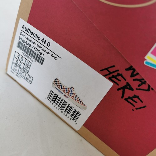Vans x Mongoose BMX (Our Legends) Authentic 44 D UK 3 Blue Red Old School RARE - Picture 5 of 7