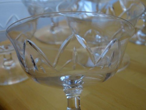 DAUM 6 ALTE CHAMPAGNER- ODER EISBECHER AUS KRISTALL FRANKREICH - Bild 3 von 8