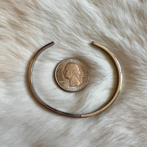 Minimalist Enjoy The Journey Bangle Bracelet Silver Tone Hippie Dainty 11245 - Picture 10 of 11