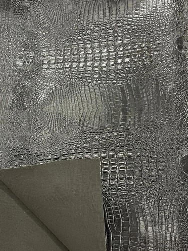 Faux Crocodile Vinyl Leather Upholstery Fabric By Yard, Big 3D Crocodile Vinyl - Picture 15 of 55
