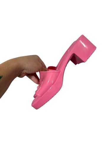 Coach Scarlett Damen-Sandalen Blockabsatz Signatur Gummi pink C8998 Größe 9B - Bild 7 von 11