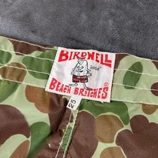 Birdwell Beach Britches Board Shorts Surf Swim Made in USA Camo Mens size 25"