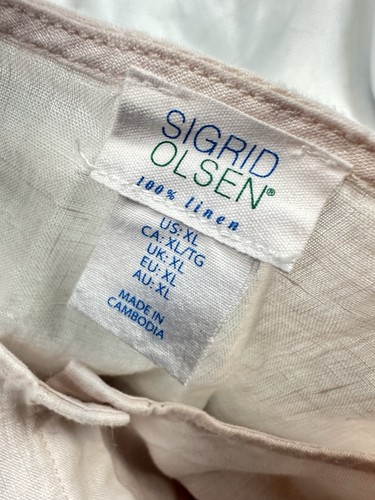 Sigrid Olsen Bluse 100% Leinen Shell Rosa - Bild 2 von 5