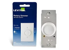 Trimatron 600-Watt Single-Pole Universal Rotary Dimmer White/Light Almond