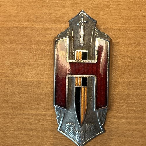 RARE VINTAGE 1920'S HUPMOBILE AUTOMOBILE RED H HOOD EMBLEM RADIATOR BADGE METAL - Bild 9 von 17