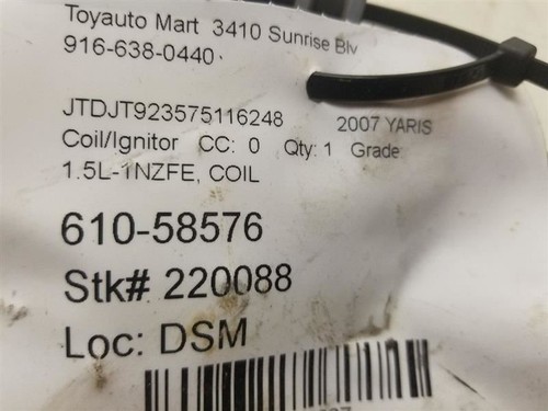 06-19 TOYOTA YARIS 1.5L IGNITION COIL - Picture 5 of 12