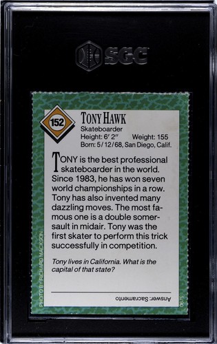 TONY HAWK RC 1990 Sports Illustrated SI For Kids #152 Rookie Card SGC 4 - Picture 2 of 2