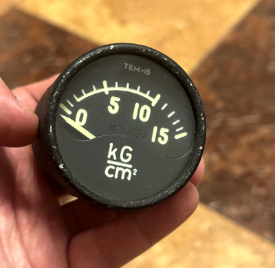 #ad Russia military equipment Z TANK tachometer pressure TEM 15 USSR war finds $55.00