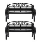  2 Pcs Miniature Bench Dollhouse Miniatures Accessories Decorations