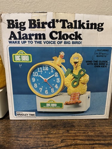 Sveglia Parlante Big Bird Con Scatola Manca Chiave Sveglia Leggi Descrizione - Foto 3 di 13